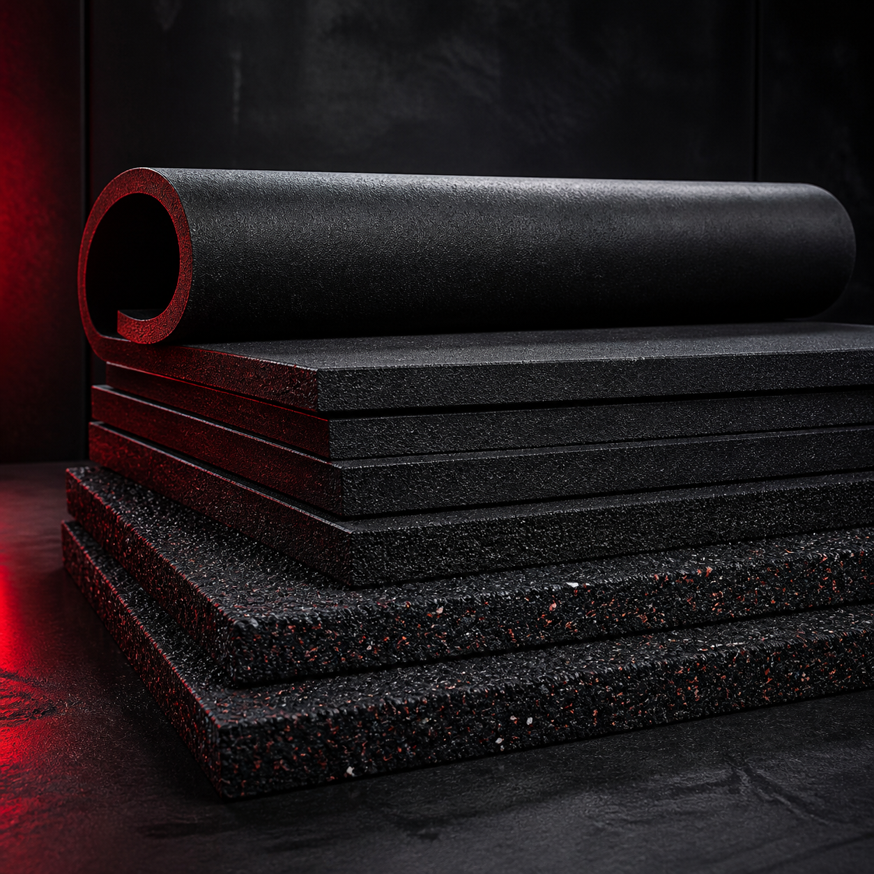 Rubber sheets and flooring mats